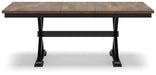 Wildenauer - Brown / Black - Rectangular Dining Extension Table - Simple Home Plus