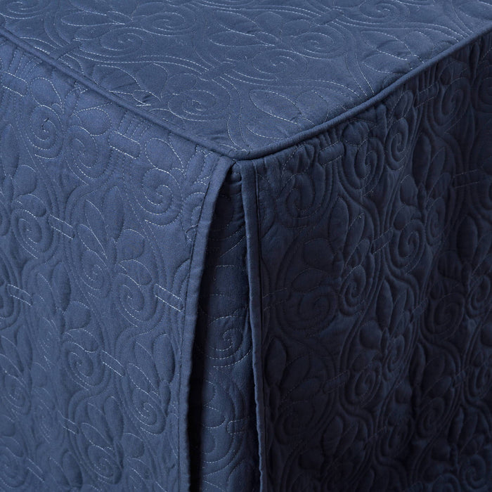 Quebec - King Fitted Bedspread (Set of 3) - Navy - Simple Home Plus