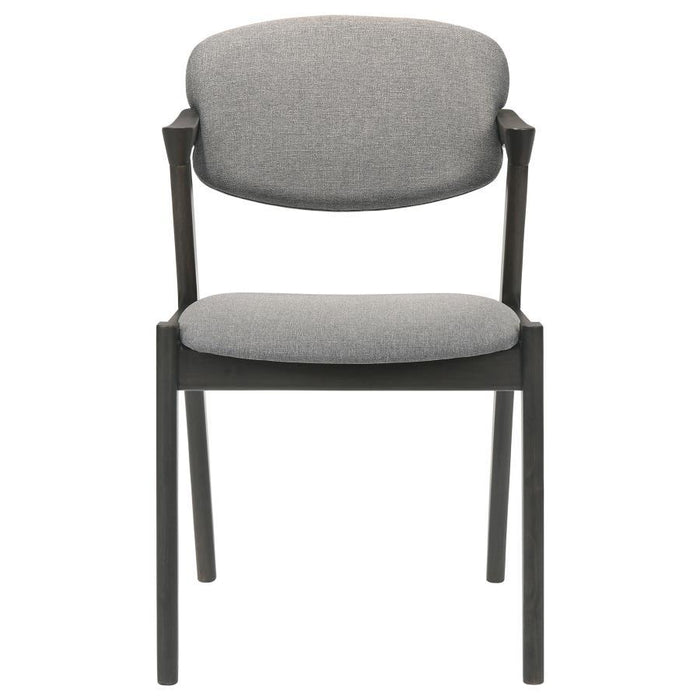 Stevie - Padded Wood Dining Arm Chair (Set of 2) - Black - Simple Home Plus