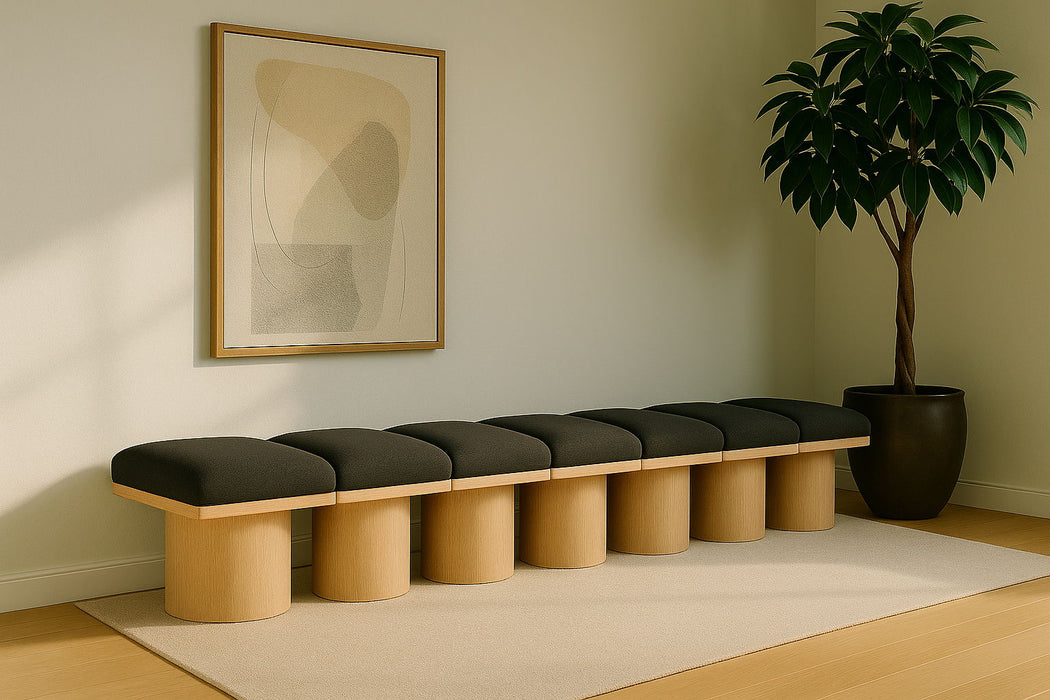 Pavilion - 7 Piece Modular Bench With Natural Base - Simple Home Plus