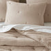 Breeze - King Cotton Gauze Embroidered Quilt Set - Taupe - Simple Home Plus