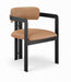 Aurum - Vegan Leather Upholstered Dining Chair With Graphite Black Base (Set of 2) - Simple Home Plus