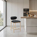 Riccio - Stool - Natural And Gold Frame - Simple Home Plus
