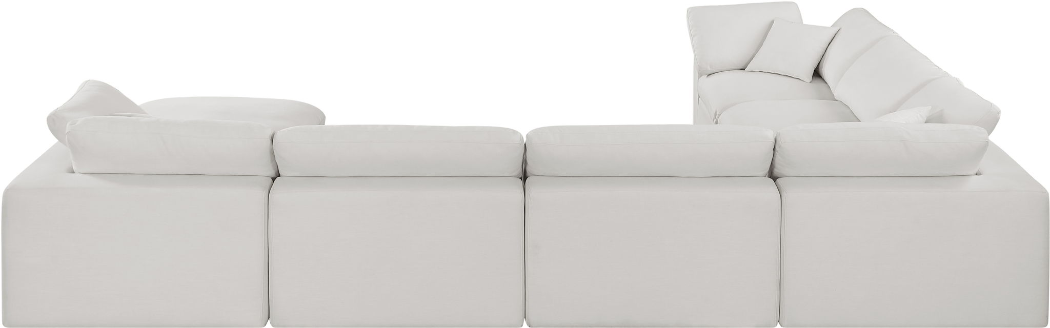 Comfy - 7 Piece Linen Modular Sectional With Chaise - Simple Home Plus