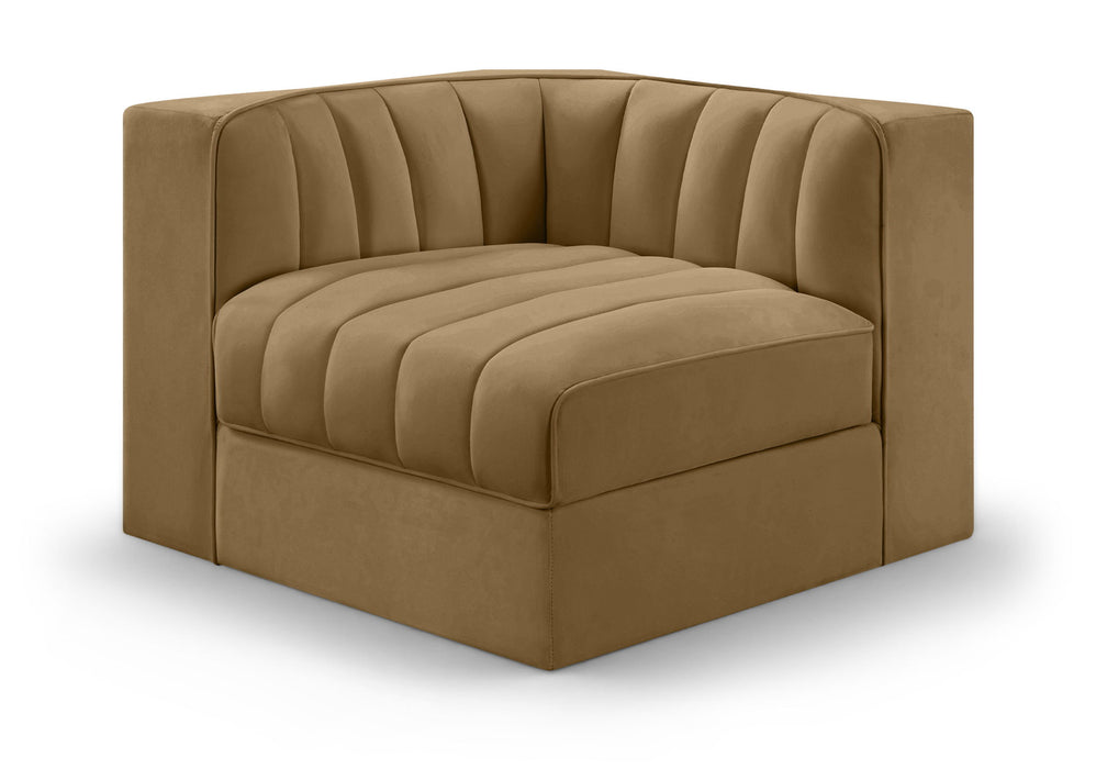 Rummi - Velvet Performance Fabric Upholstered Modular Corner Chair - Simple Home Plus