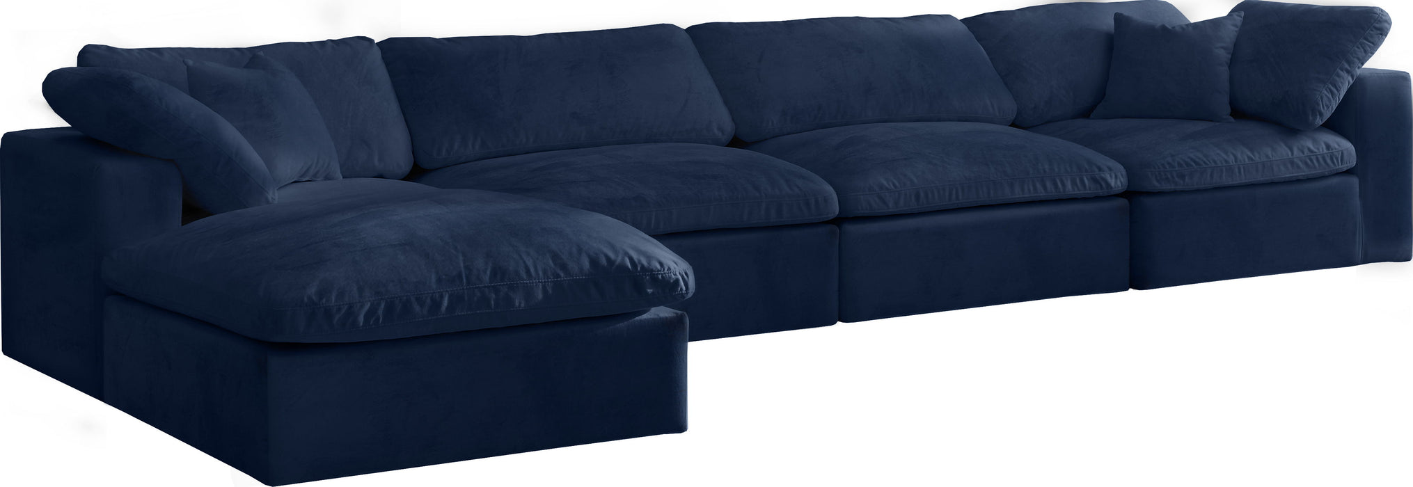 Cozy - 5 Piece Modular Sectional With Chaise - Simple Home Plus