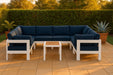 Nizuc - Outdoor Patio 8 Piece Modular Sectional With White Frame - Simple Home Plus