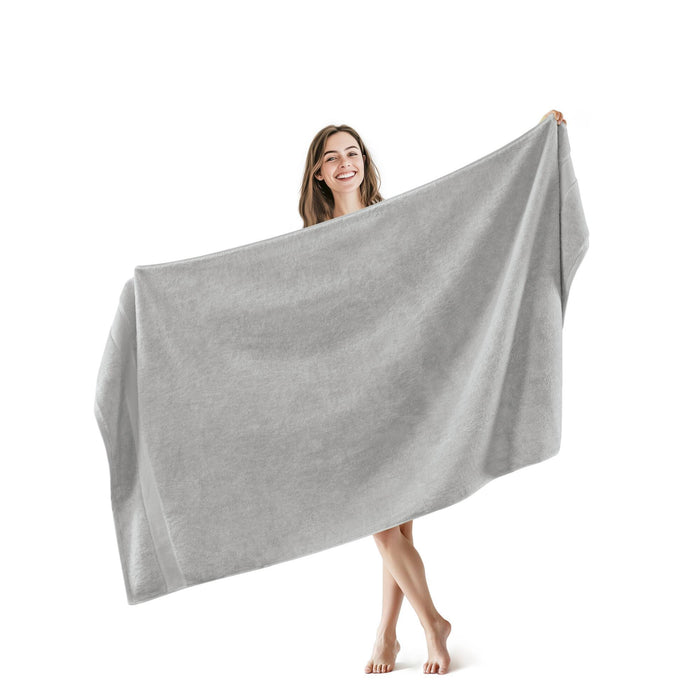 800GSM - 8 Piece Antimicrobial Towel Set - Silver - Simple Home Plus