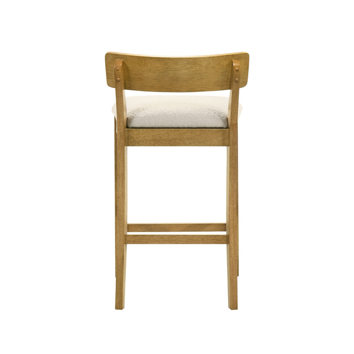 Merie - Modern Transitional Wood Counter Height Kitchen Bar Stool - Simple Home Plus