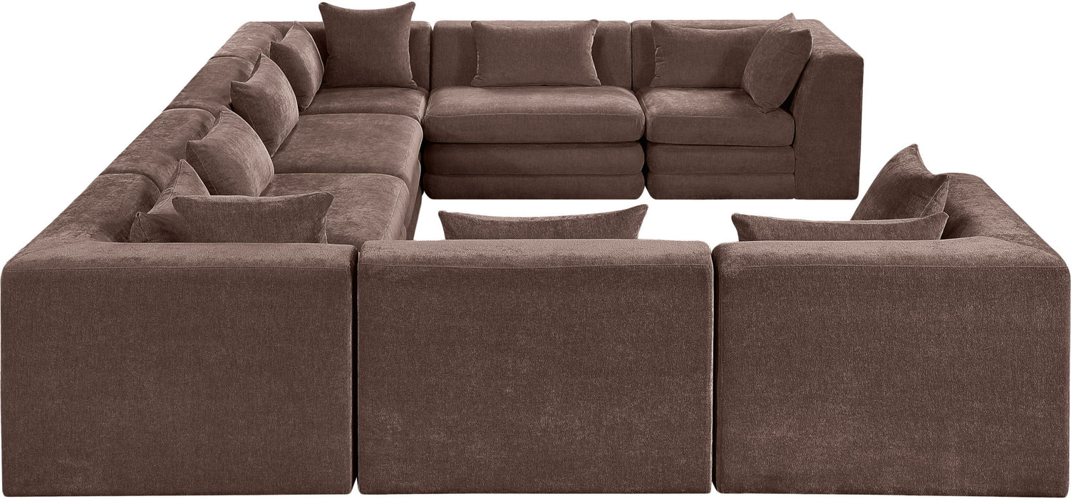 Stellar - 8 Piece Chenille Fabric Upholstered Modular Sectional - Simple Home Plus