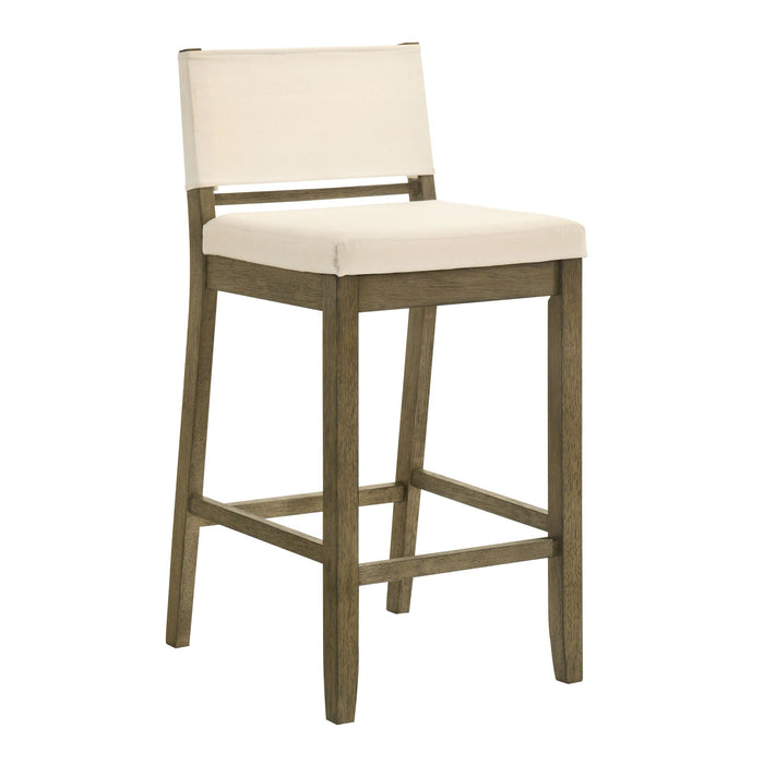 Yaneli - Contemporary Natural Wood Bar Height Kitchen Bar Stool - Simple Home Plus
