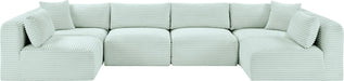 Shaggy - 6 Piece Modular U-Shaped Armless Sectional - Simple Home Plus