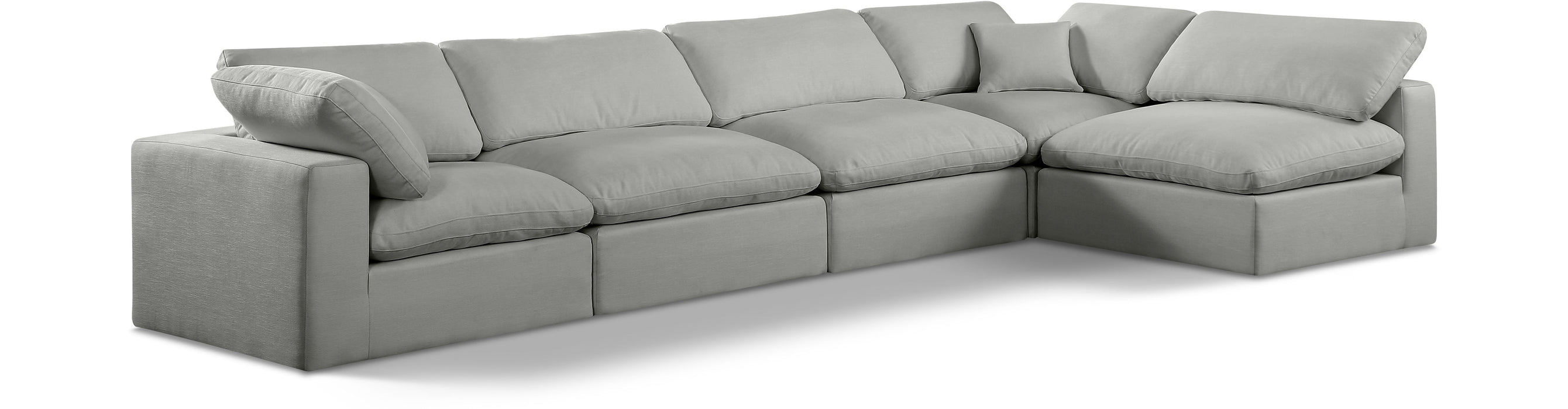 Comfy - 5 Piece Linen Modular Sectional - Simple Home Plus