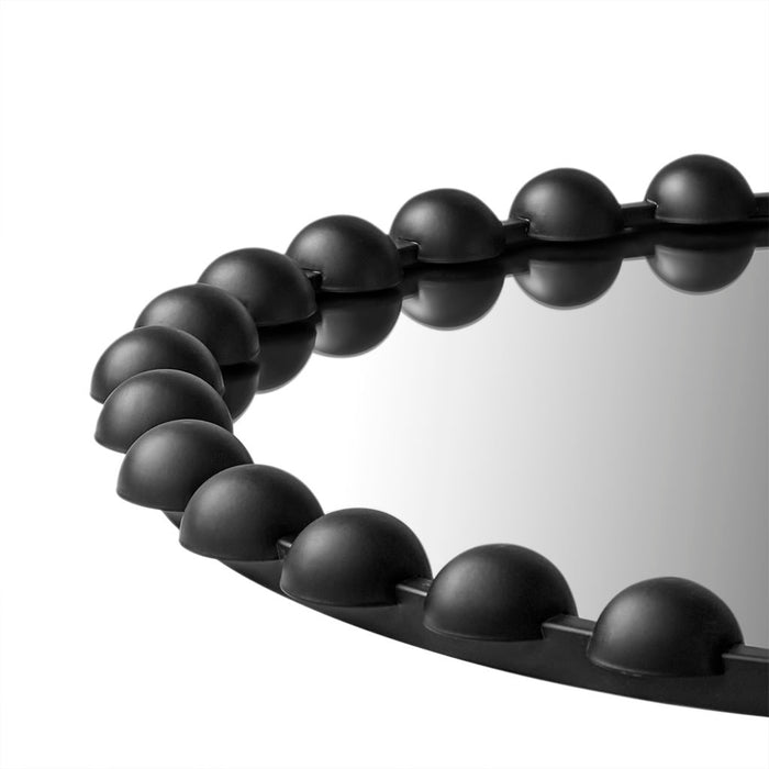 Marlowe - 27" Round Wall Decor Mirror - Black - Simple Home Plus