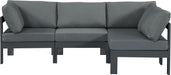 Nizuc - Outdoor Patio 4 Piece Modular Sectional With Gray Frame - Simple Home Plus