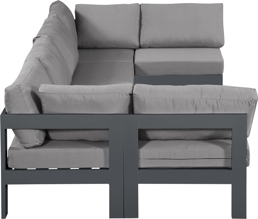 Nizuc - Outdoor Patio 6 Piece Modular Sectional With Gray Frame - Simple Home Plus