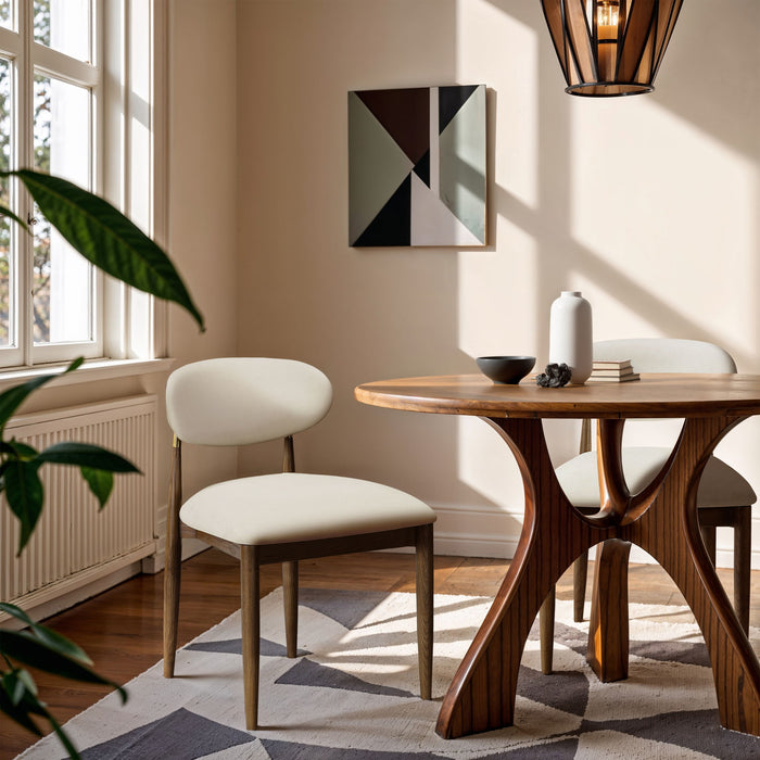 Riccio - Side Chair (Set of 2) - Walnut Frame - Simple Home Plus