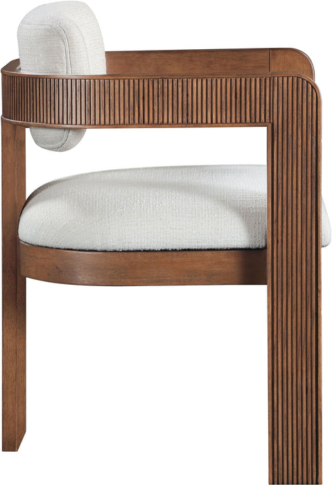 Sacha - Linen Dining Chair With Brown Base (Set of 2) - Simple Home Plus