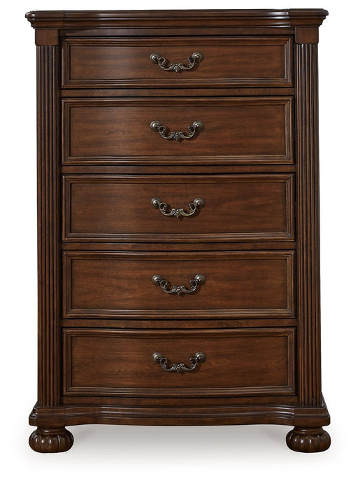 Lavinton - Brown - Five Drawer Chest - Simple Home Plus