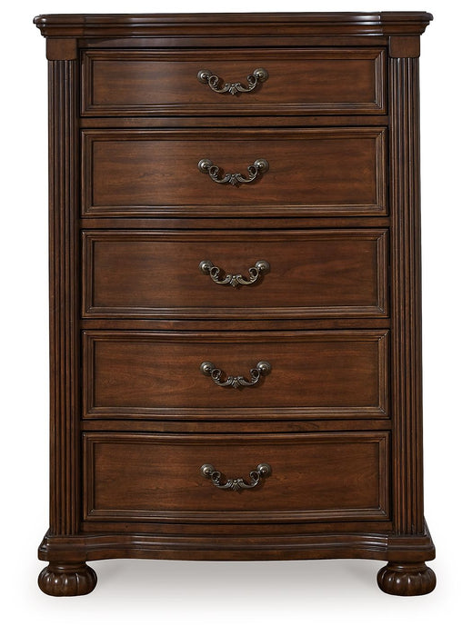 Lavinton - Brown - Five Drawer Chest - Simple Home Plus