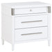 Gracemont - 3-Drawer Bedroom Nightstand Bedside Table - White - Simple Home Plus