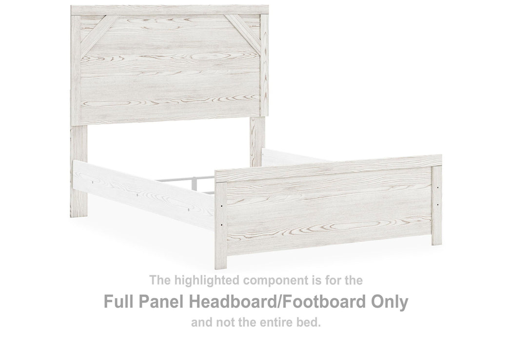 Gerridan - Full Panel Headboard/Footboard - White / Gray - Simple Home Plus
