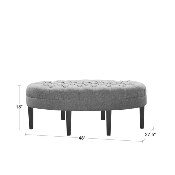 Martin - Surfboard Tufted Ottoman - Linen - Simple Home Plus
