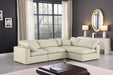 Comfy - 4 Piece Faux Leather Modular Armless Sectional - Simple Home Plus