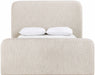 Fira - Linen Textured Fabric Upholstered Bed - Simple Home Plus