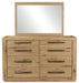 Bracken - Light Brown - Dresser And Mirror - Simple Home Plus