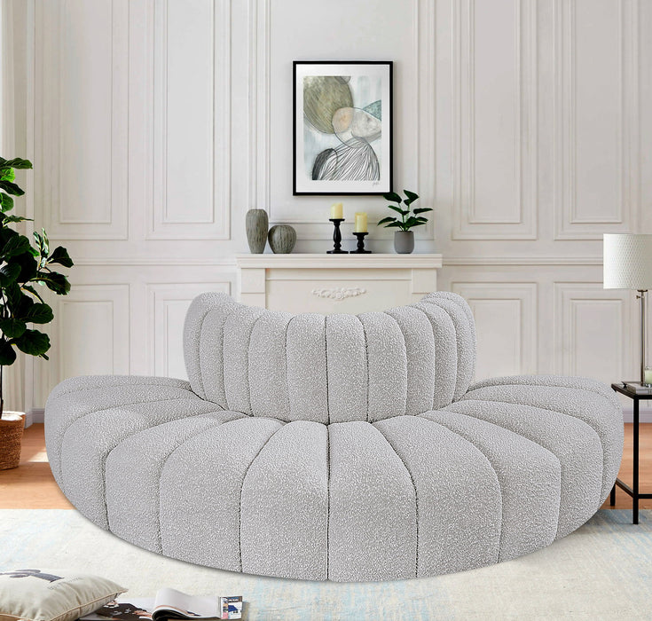 Arc - Boucle Fabric 4 Piece Modular Sofa - Simple Home Plus