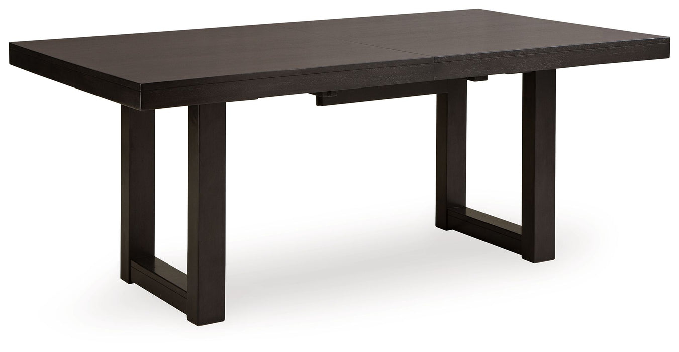 Neymorton - Dark Grayish Brown - Rectangular Dining Room Butterfly Extension Table - Simple Home Plus