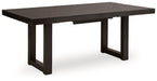 Neymorton - Dark Grayish Brown - Rectangular Dining Room Butterfly Extension Table - Simple Home Plus