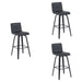 Vienna - Modern Swivel Bar Height Stool - Black Brushed Wood Frame - Simple Home Plus