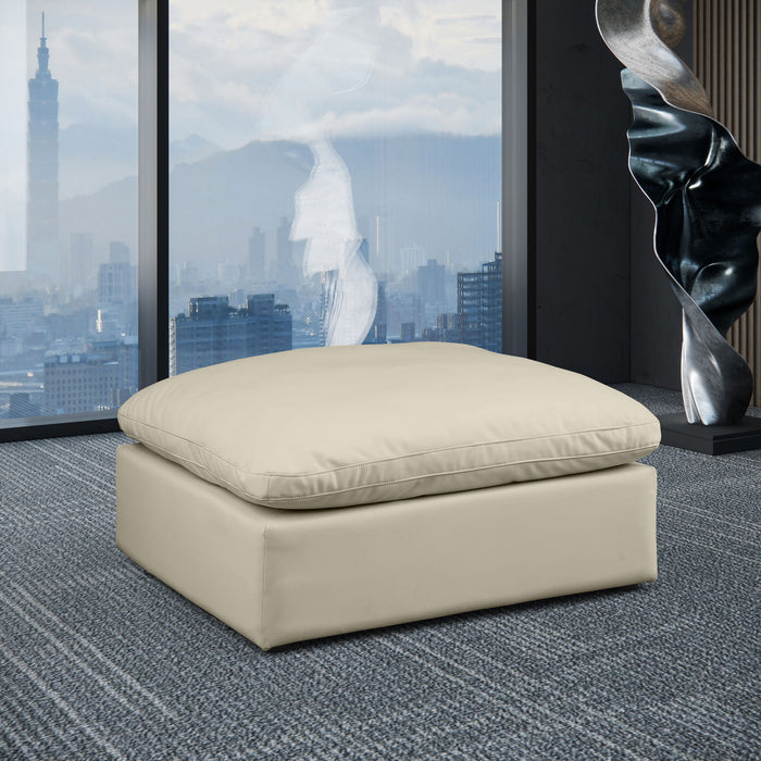 Comfy - Faux Leather Ottoman - Simple Home Plus