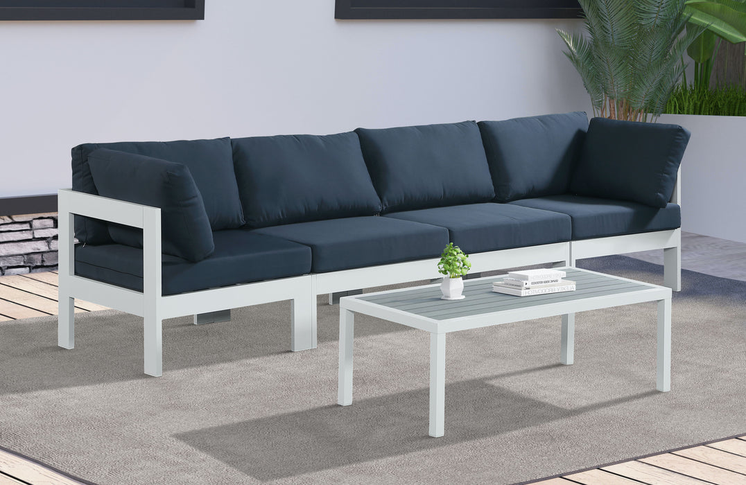 Nizuc - Outdoor Patio 4 Seat Modular Sofa With White Frame - Simple Home Plus