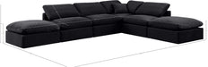 Indulge - Velvet 6 Piece Modular Armless Sectional - Simple Home Plus