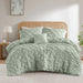 Bailey - Full/Queen Diamond Pucker Comforter Set - Green - Simple Home Plus