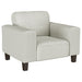 Deerhurst - Upholstered Track Arm Tufted Accent Chair - Greige - Simple Home Plus