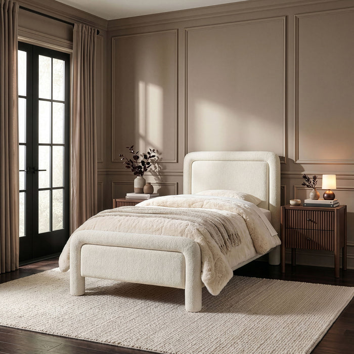 Baylor - Fabric With Interwoven Chenille Upholstered Bed