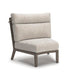 Point Sur - Armless Chair With Cushion - Beige / Brown - Simple Home Plus