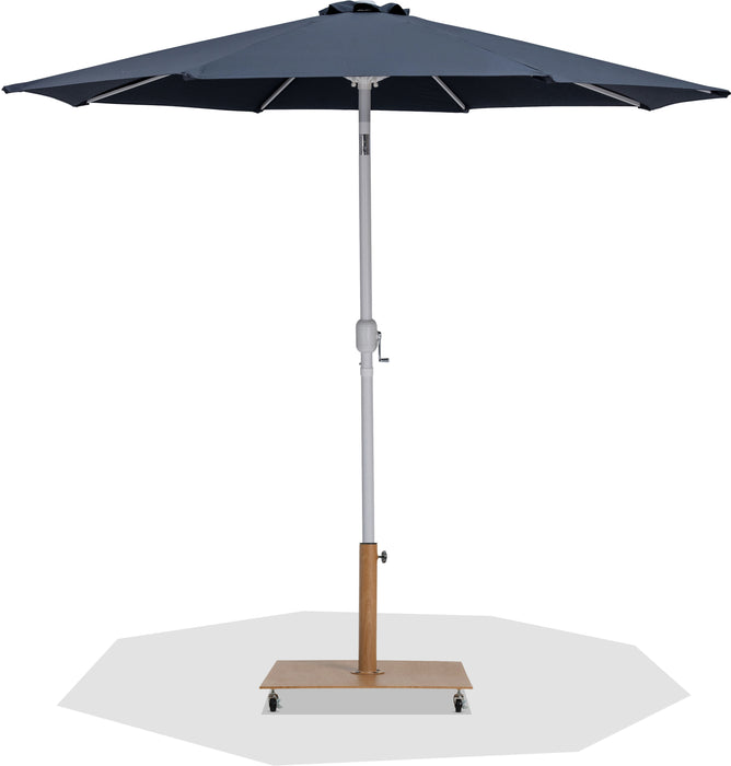 Fiji - Aluminum Patio Umbrella With Square Teak And White Base - Simple Home Plus