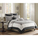 Attingham - King 7 Piece Reversible Coverlet Set - Black - Simple Home Plus