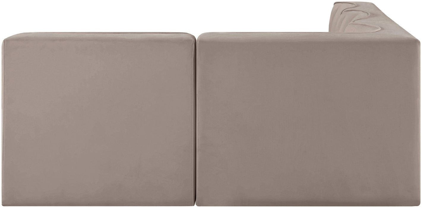 Rummi - Armless Velvet Performance Fabric Upholstered 4 Piece Modular Sectional - Simple Home Plus