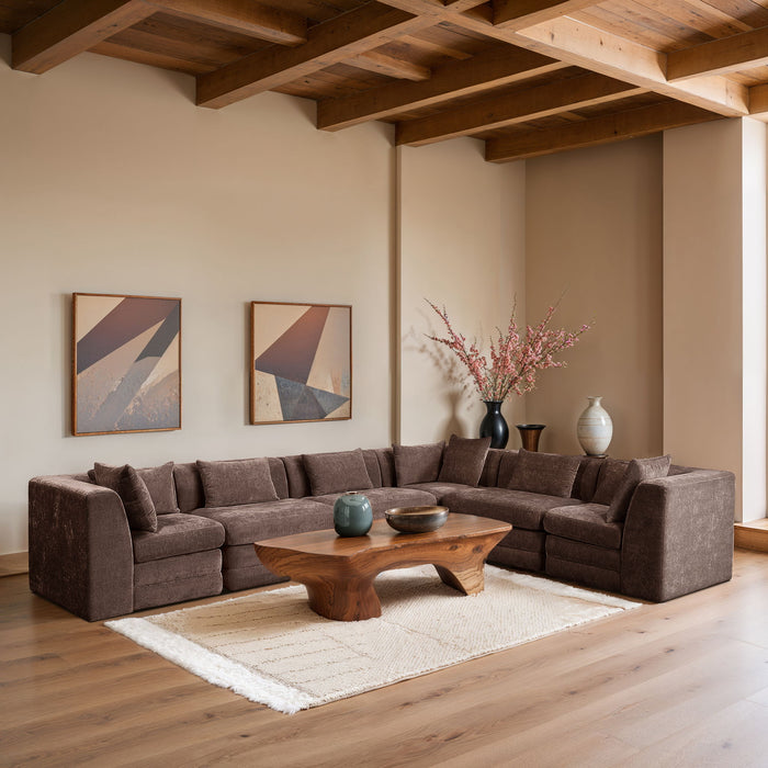 Stellar - 6 Piece Upholstered Modular Sectional - Simple Home Plus