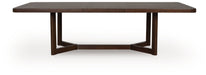 Dilenno - Rectangular Dining Room Extension Table - Dark Brown - Simple Home Plus