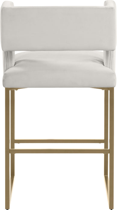 Caleb - Counter Stool with Gold Legs (Set of 2) - Simple Home Plus