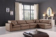 Comfy - 5 Piece Faux Leather Modular Sectional - Simple Home Plus