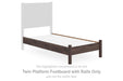 Pamytta - Twin Platform Footboard/Rails - Brown - Simple Home Plus