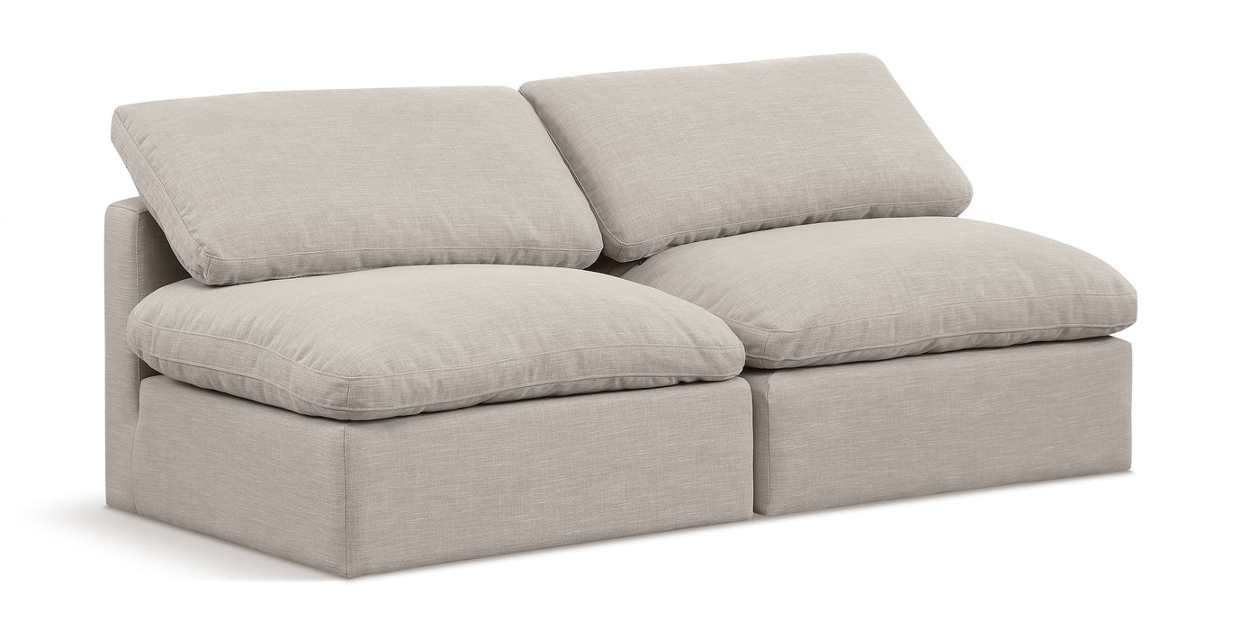 Indulge - Linen 2 Seat Modular Armless Sofa - Simple Home Plus